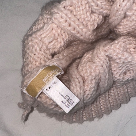 Michael Kors Pink Cable Knit Beanie - Picture 3 of 3